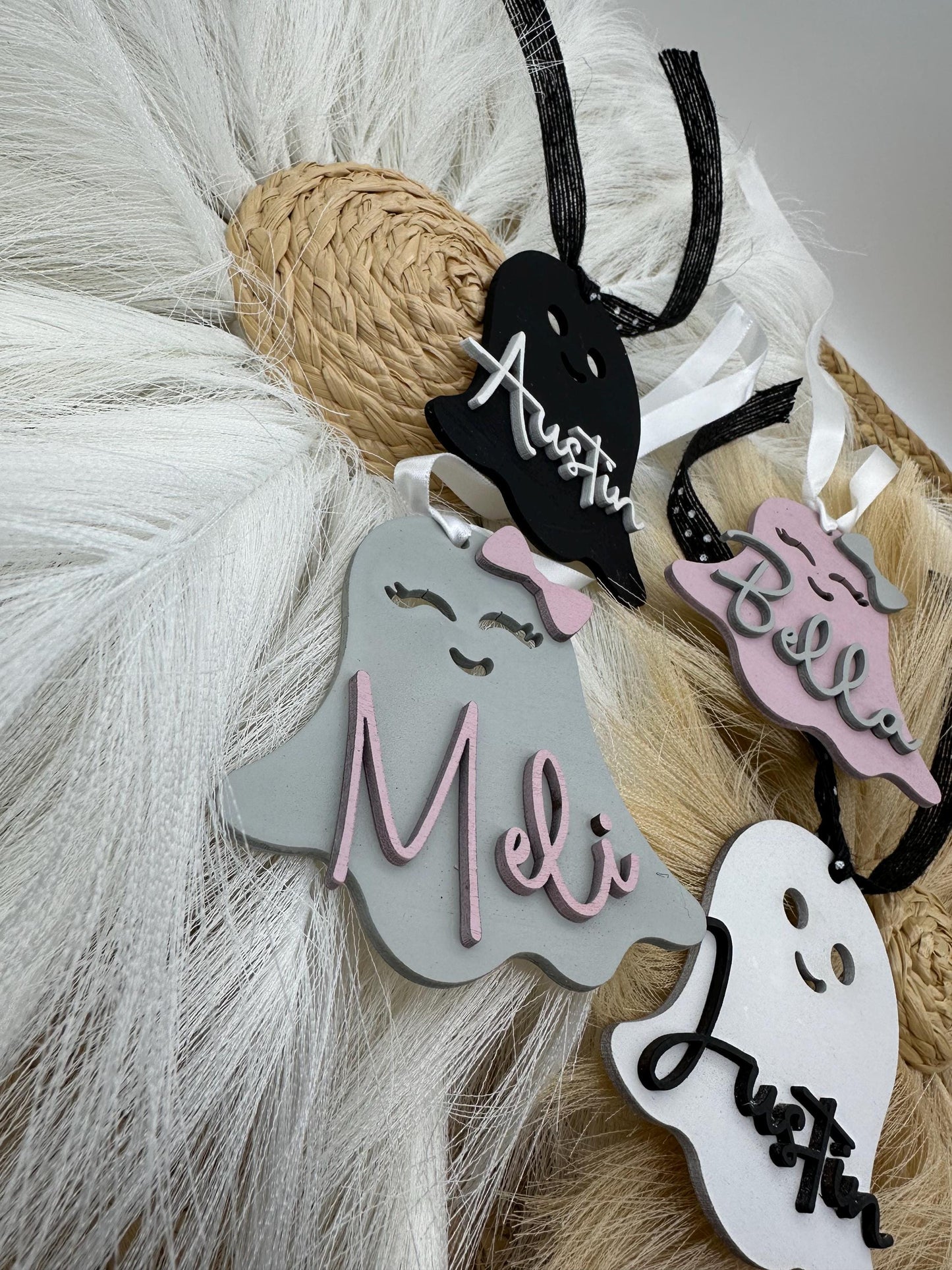 Personalized Wood Boo Basket Tag: Halloween Trick or Treat