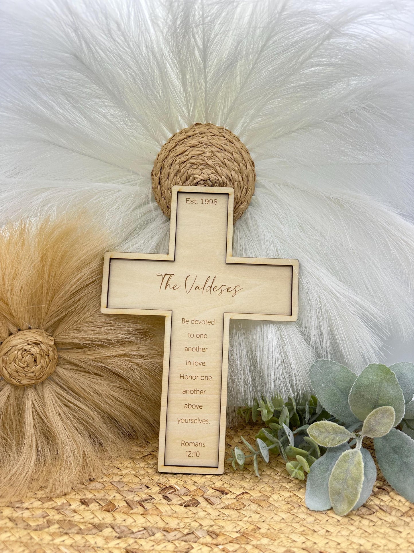 Wedding Cross | Personalized Wedding Gift | Personalized Cross | Wedding Shower Gift | Wood Cross | Anniversary Gift | Housewarming Gift