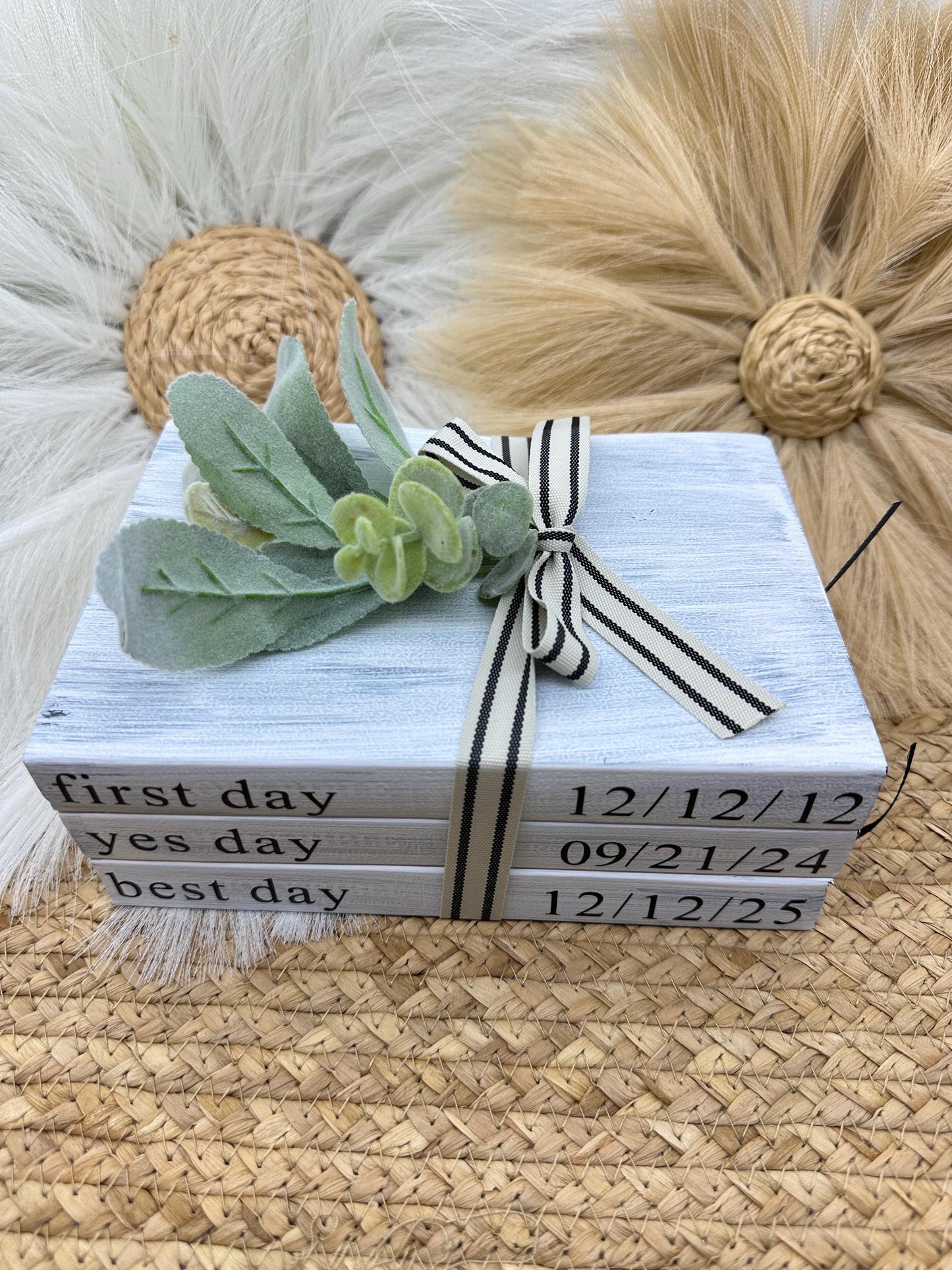Love Story Bible Book Stack: Wedding Keepsake, Farmhouse Decor