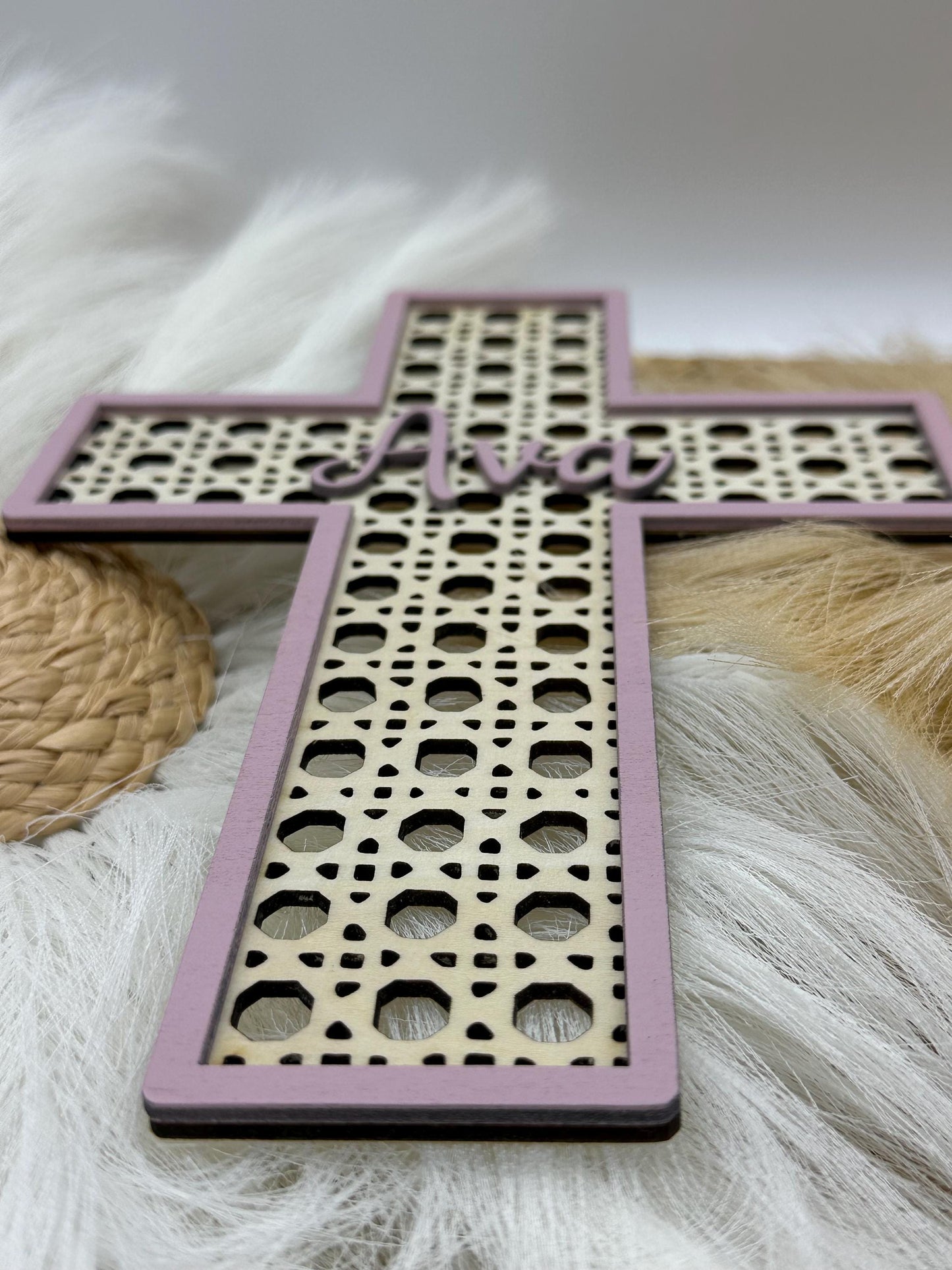 Personalized Rattan Cross