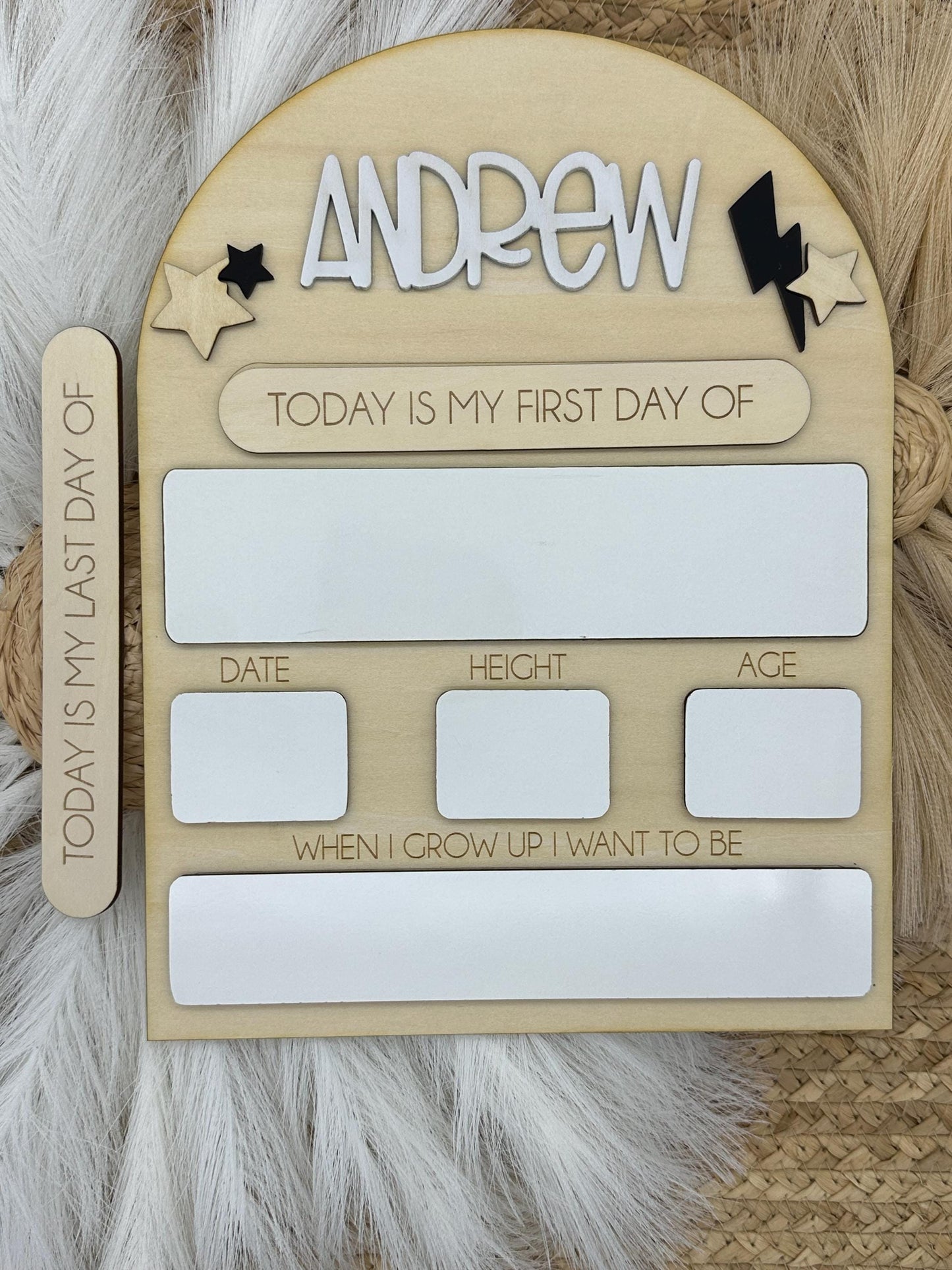 Personalized Back to School Sign: First & Last Day Keepsake