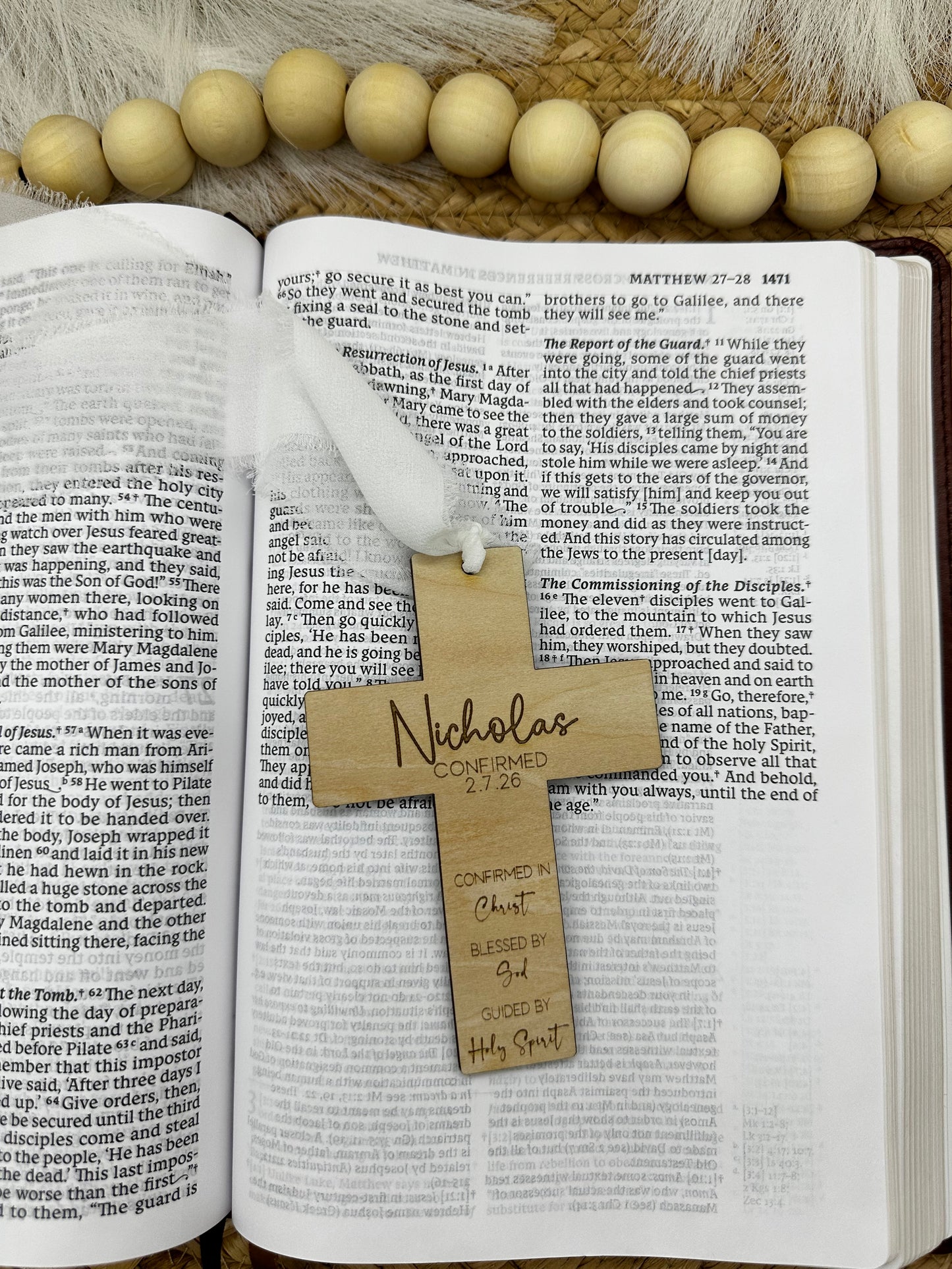 Personalized Wood Cross Favor