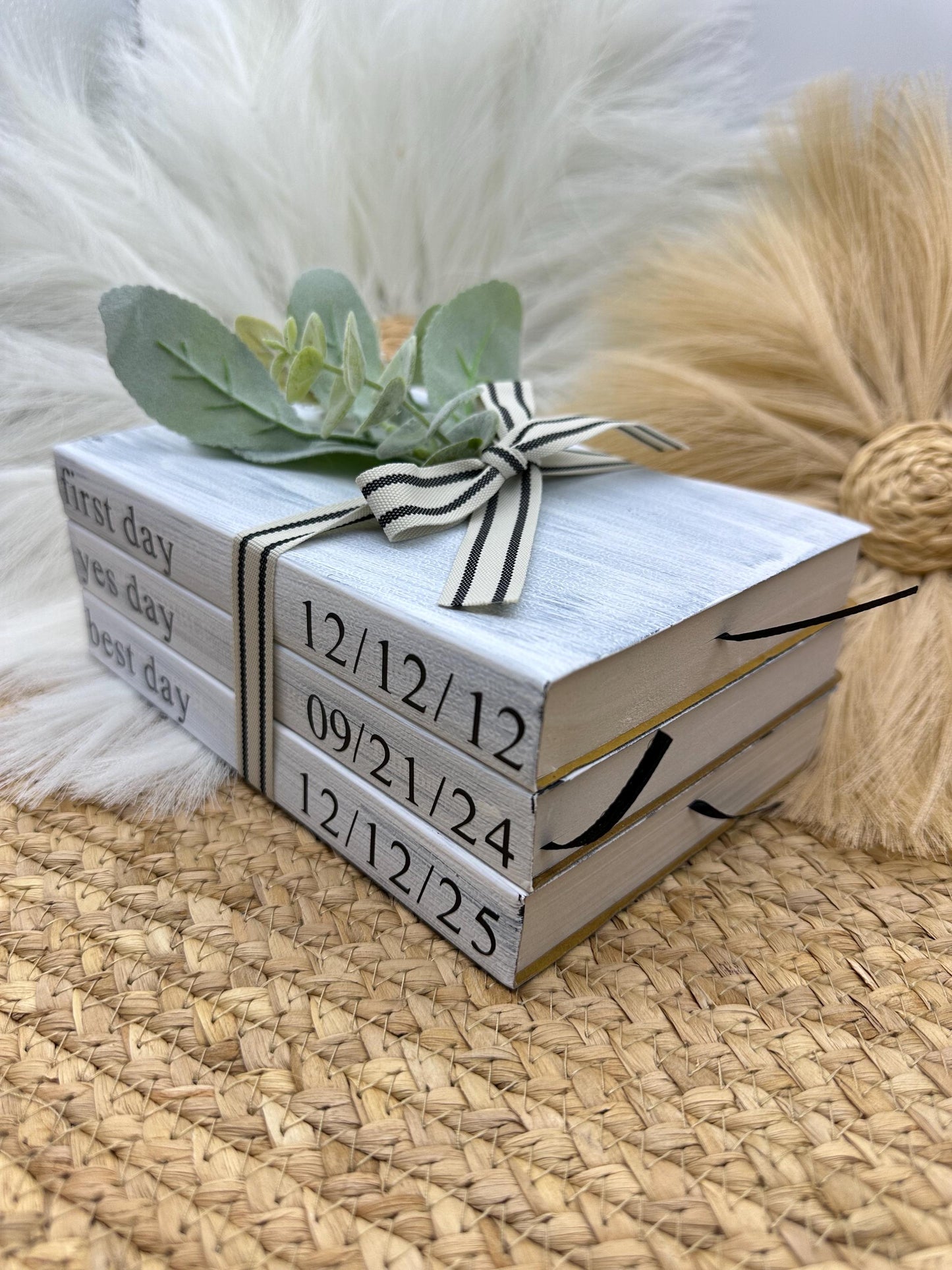 Love Story Bible Book Stack: Wedding Keepsake, Farmhouse Decor