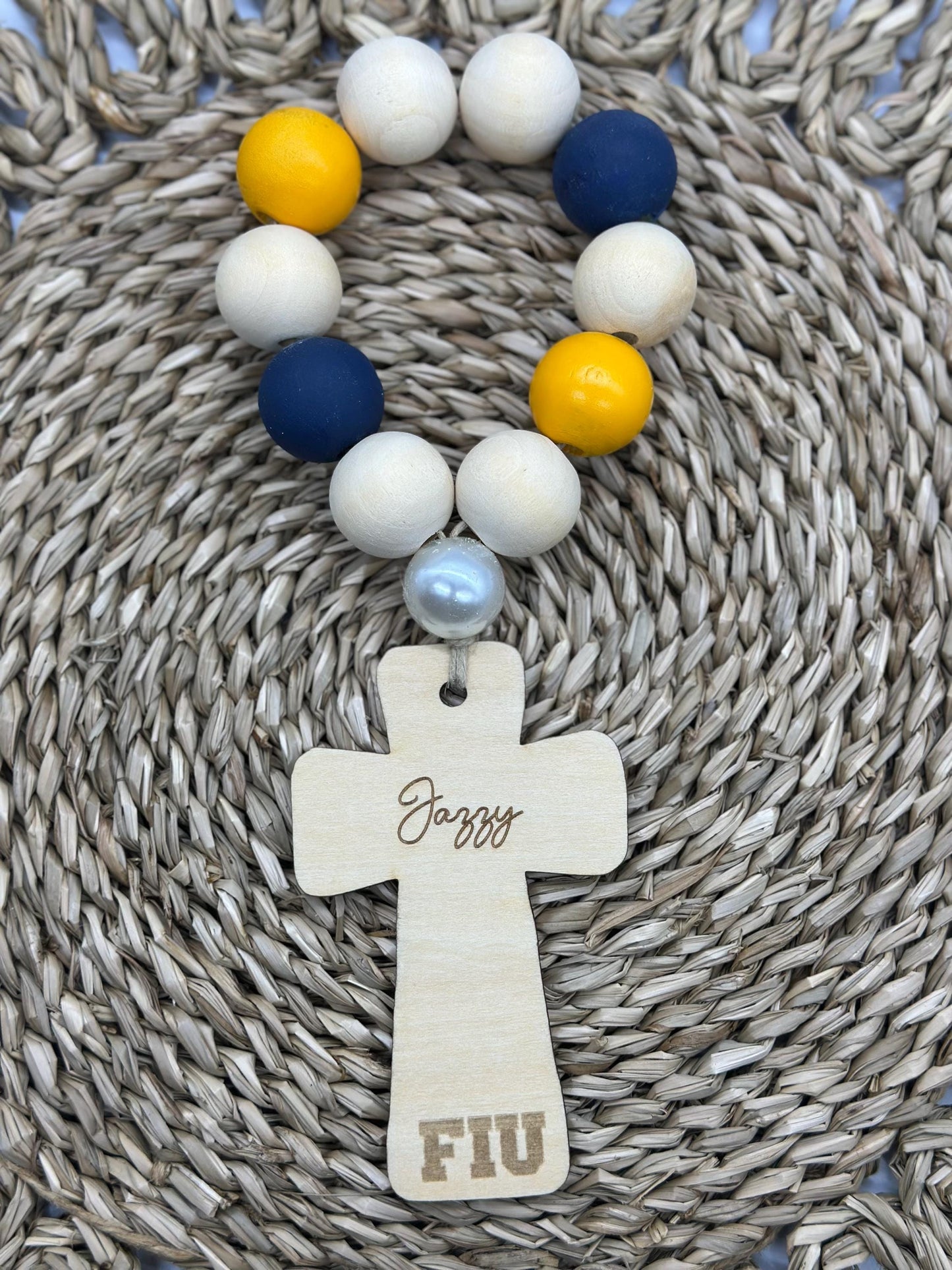 College Rosary Gift for: Dorm Decor, College Acceptance, College Decor, Graduation, Personalized Rosary