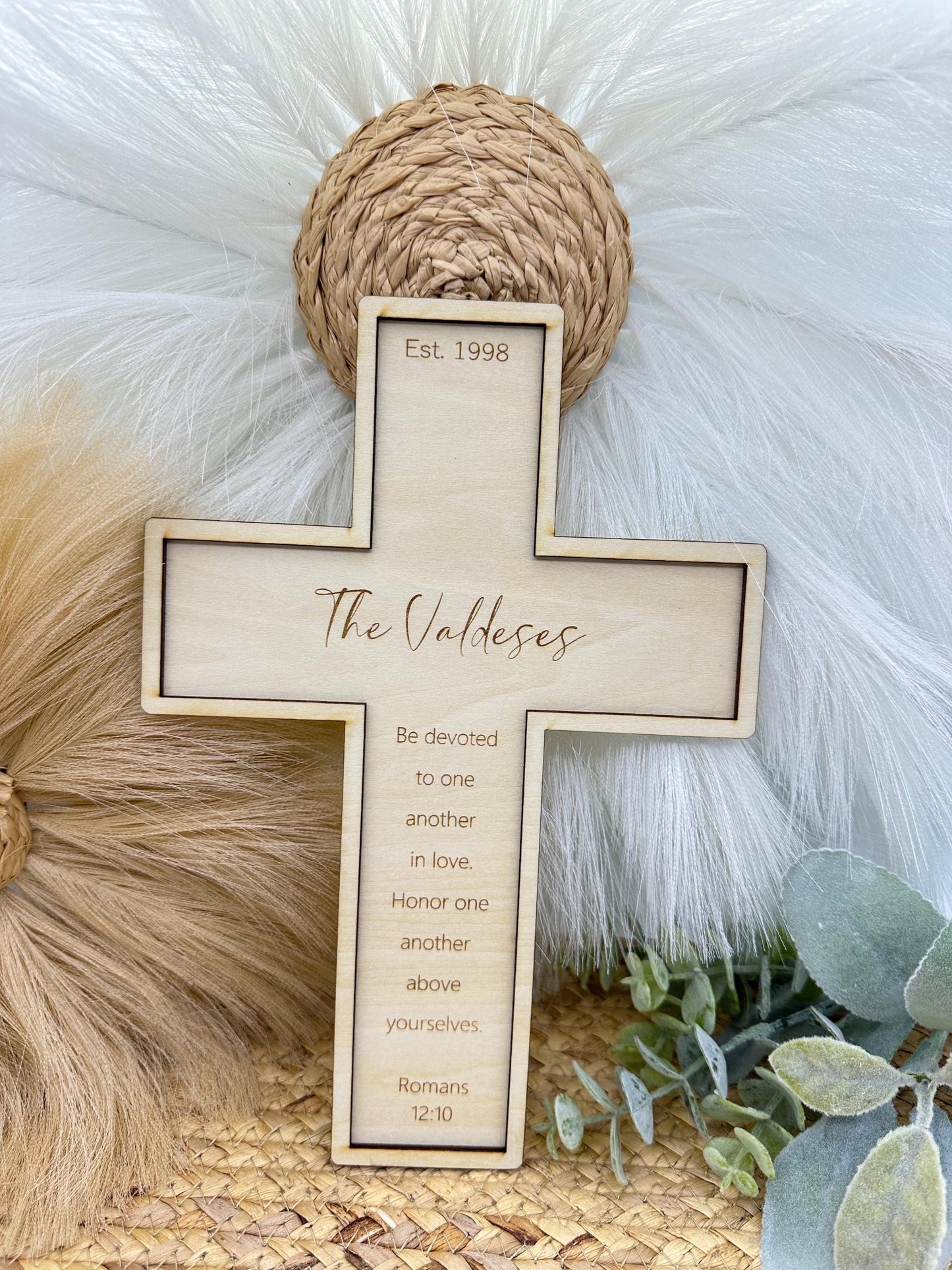 Wedding Cross | Personalized Wedding Gift | Personalized Cross | Wedding Shower Gift | Wood Cross | Anniversary Gift | Housewarming Gift