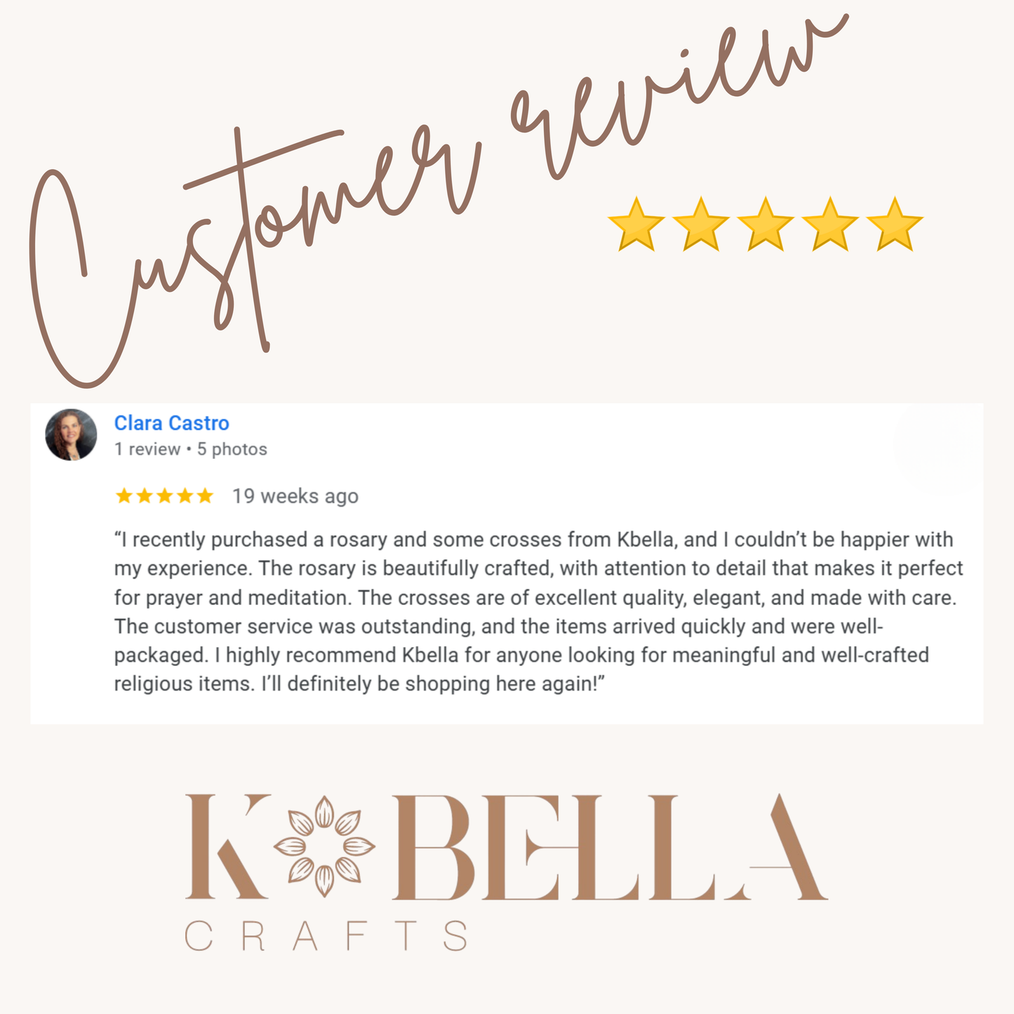 Personalized Wood Bead Decade Rosary | Catholic Prayer Beads, Baptism, First Communion & Confirmation Keepsake