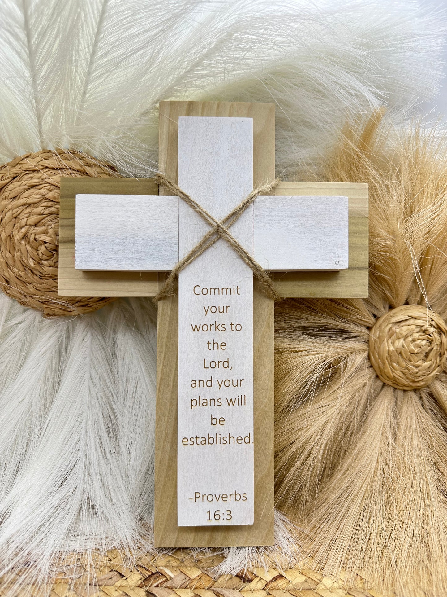Personalized Wood Wall Cross | Baptism Gift | First Communion Gift | Confirmation Gift | Wedding Gift | Housewarming Gift