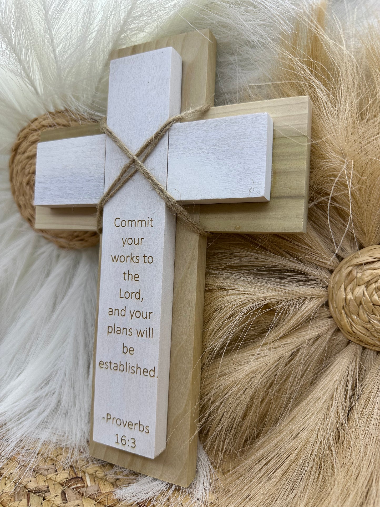 Personalized Wood Wall Cross | Baptism Gift | First Communion Gift | Confirmation Gift | Wedding Gift | Housewarming Gift