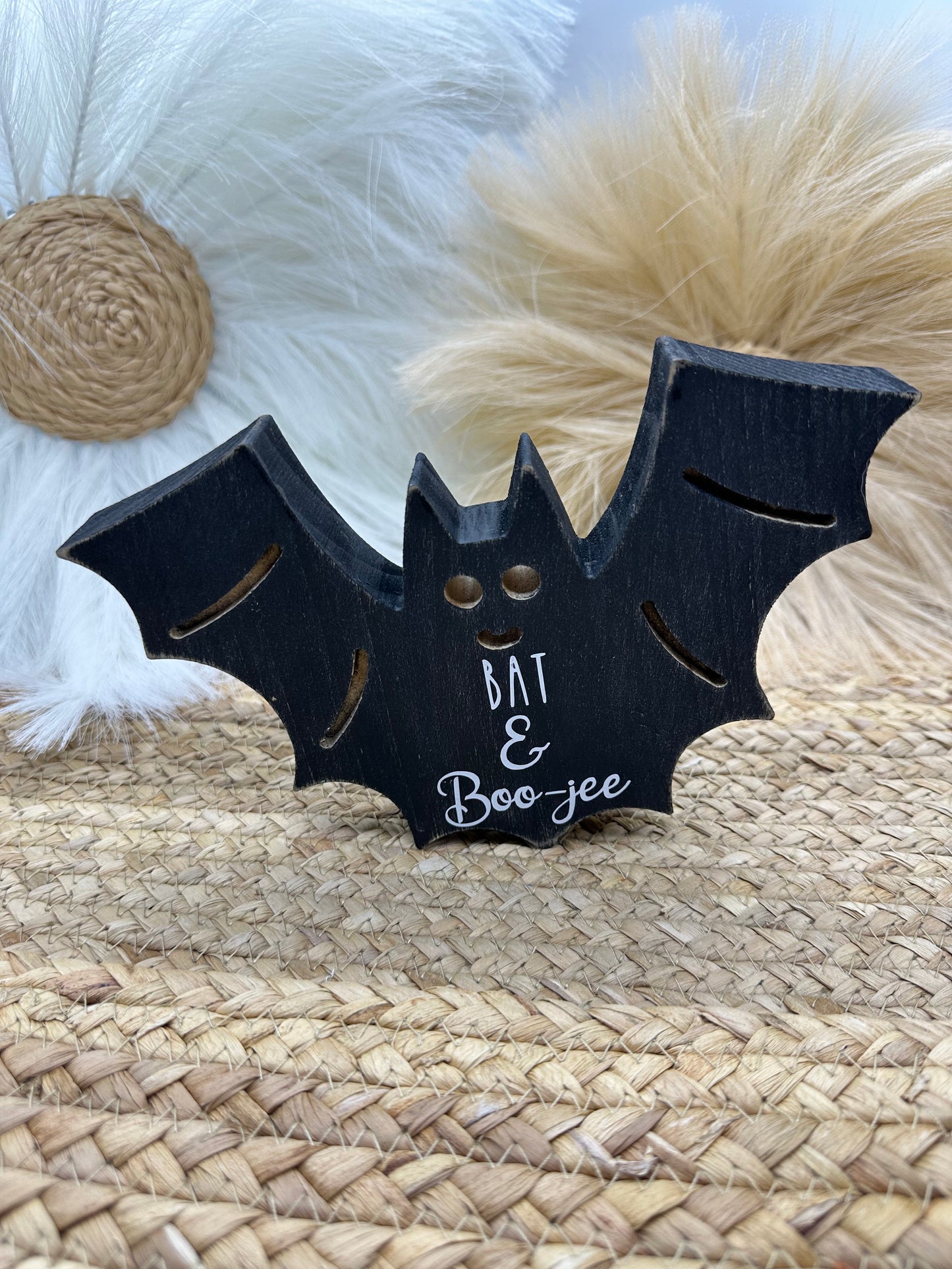 Halloween Wood Bat Home Decor