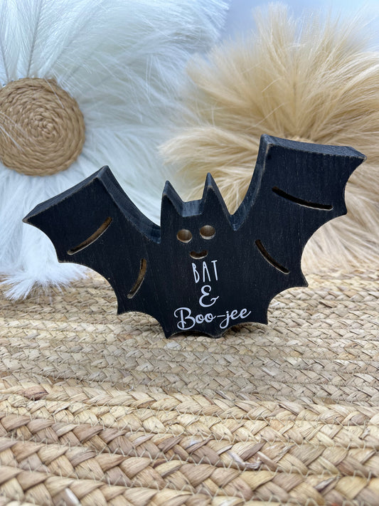 Halloween Wood Bat Home Decor