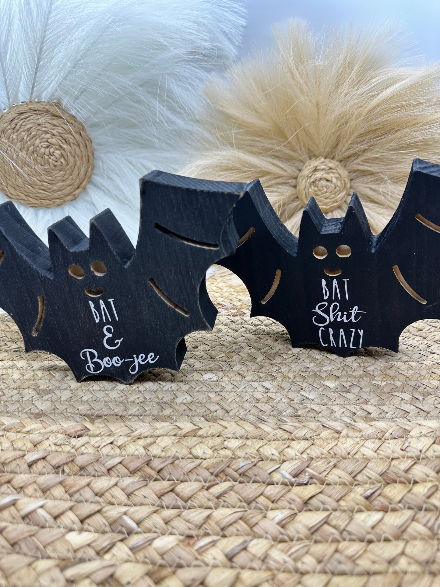 Halloween Wood Bat Home Decor