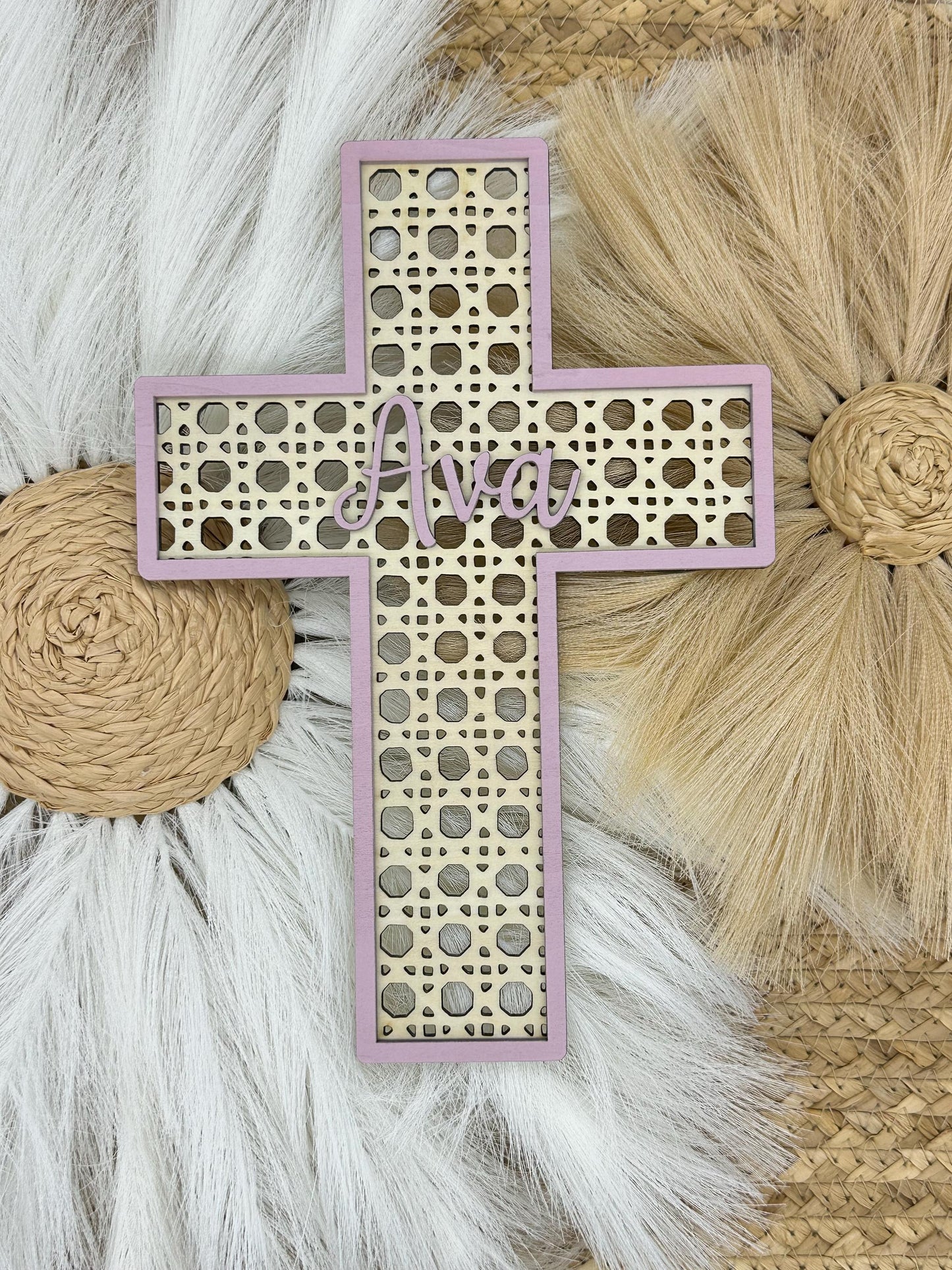 Personalized Rattan Cross