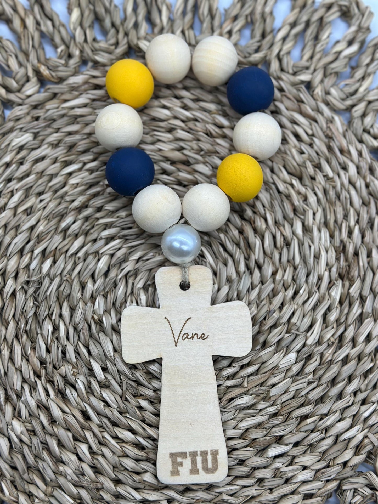 College Rosary Gift for: Dorm Decor, College Acceptance, College Decor, Graduation, Personalized Rosary