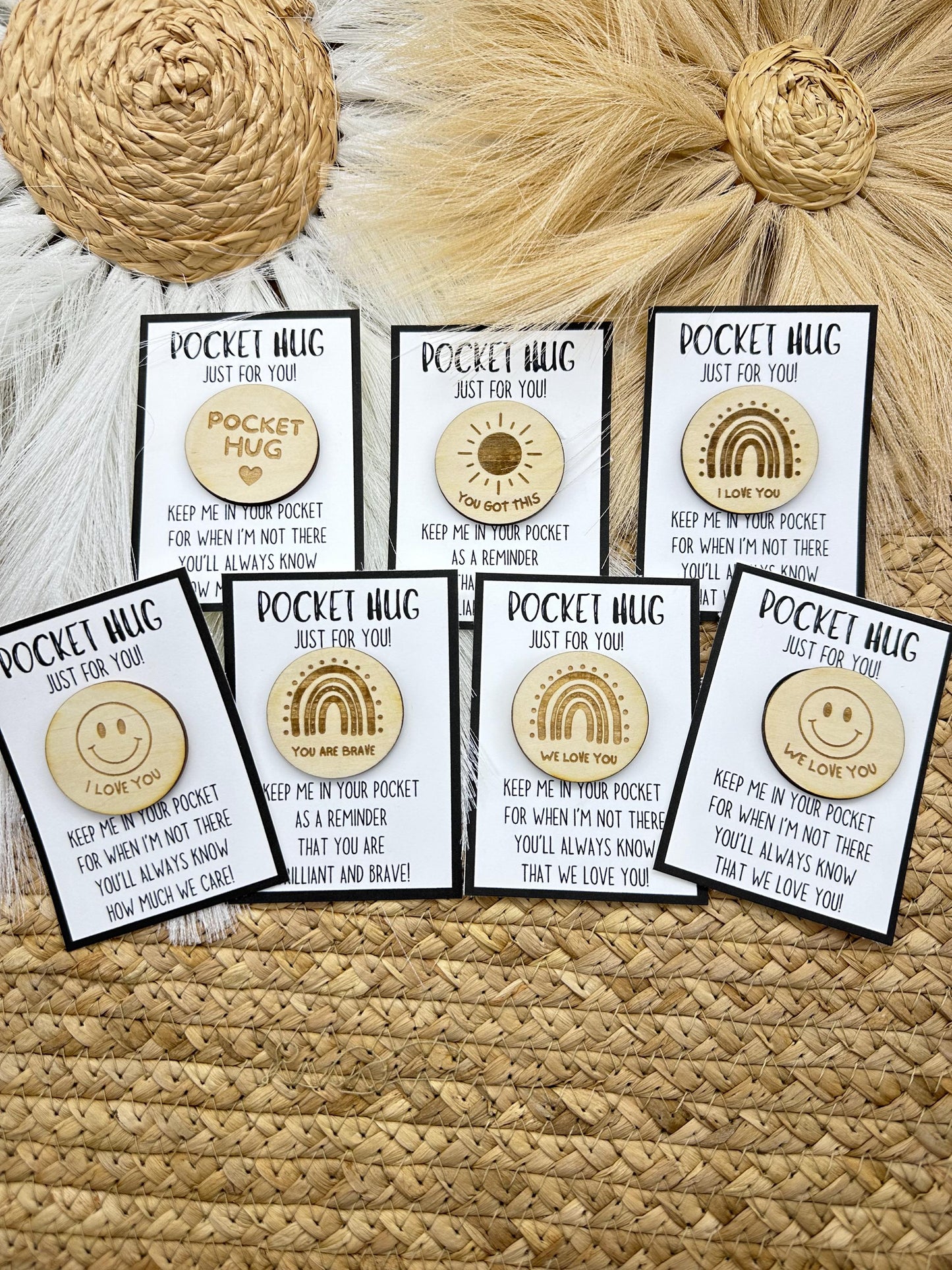 Wooden Pocket Hug - Back to School Gift - Good Luck Charm