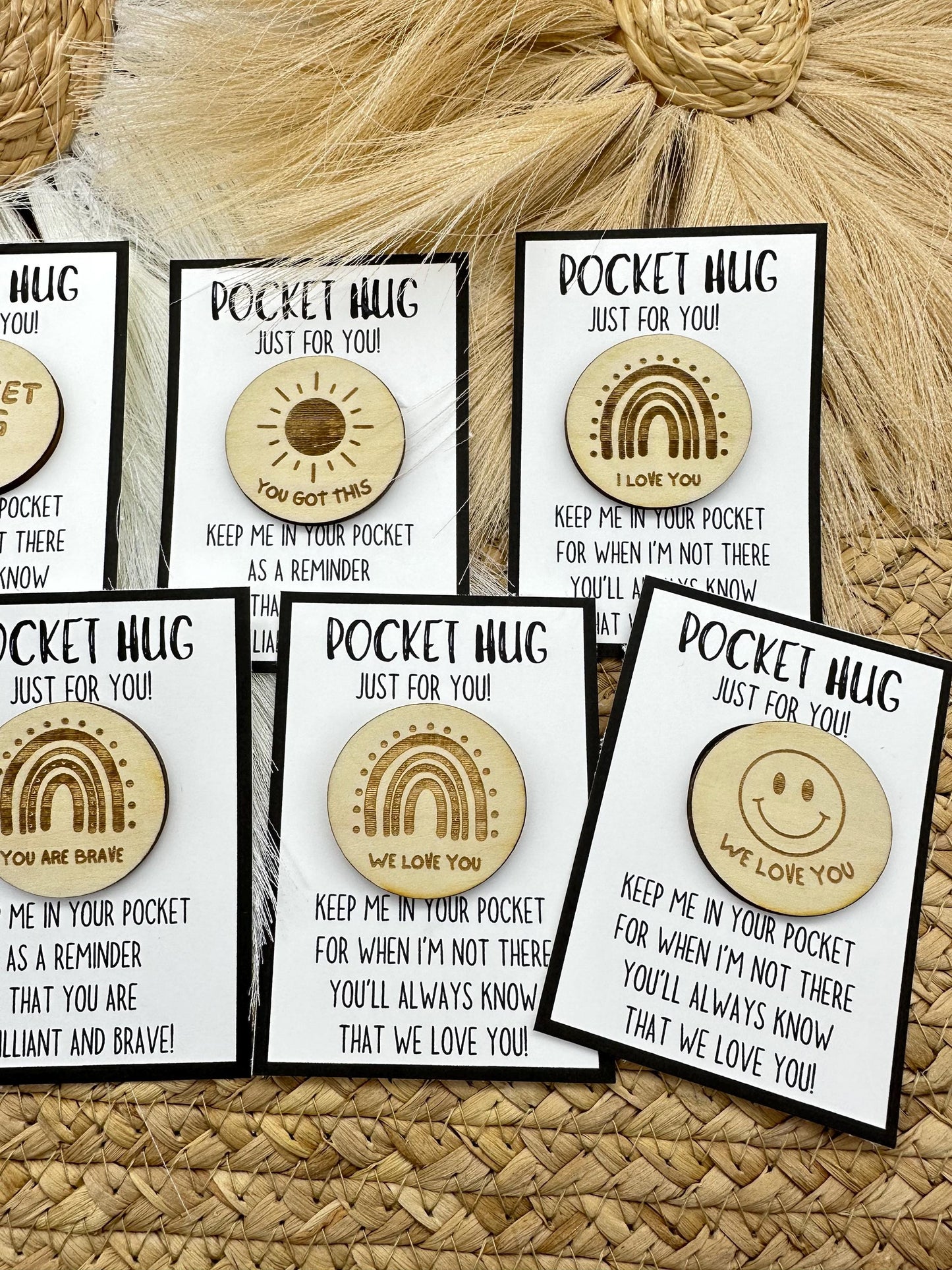 Wooden Pocket Hug - Back to School Gift - Good Luck Charm