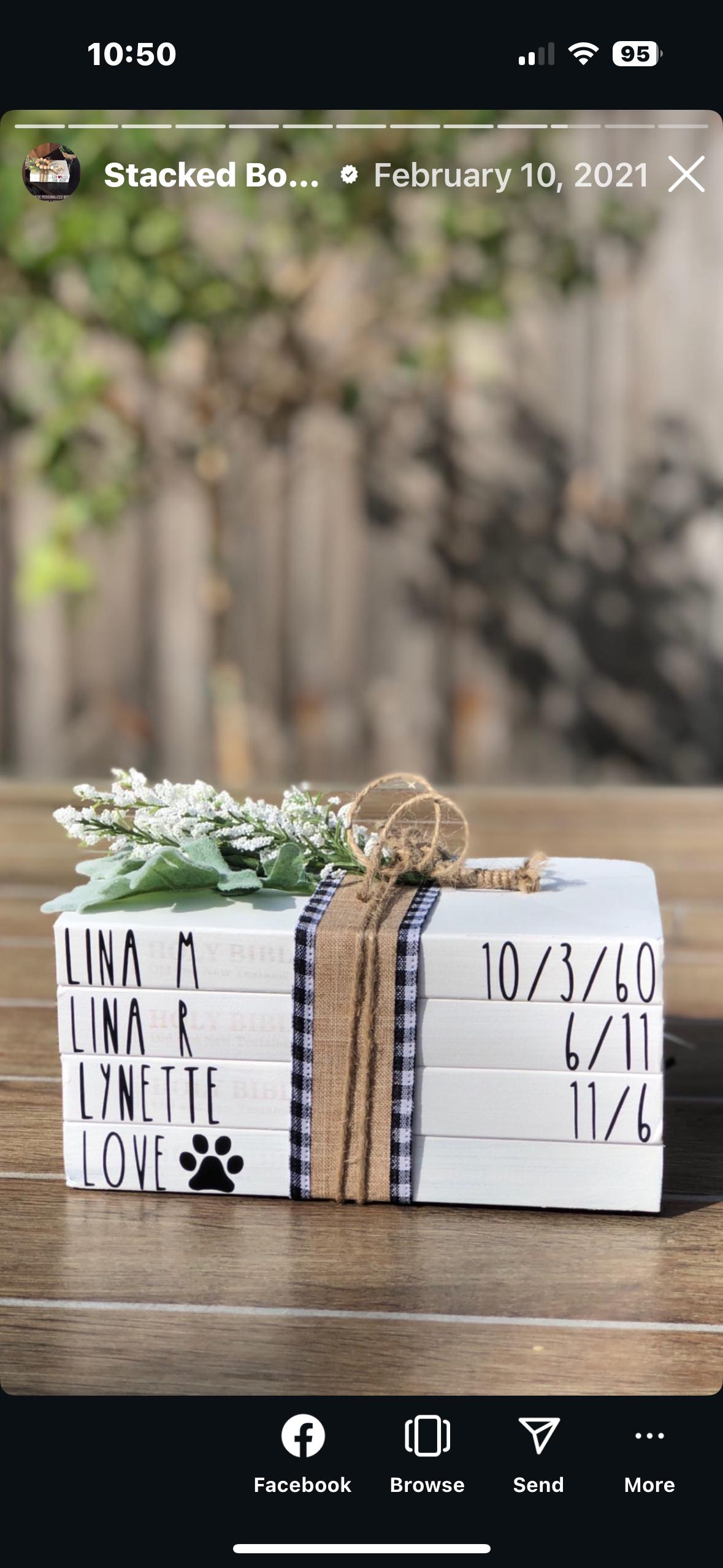 Personalized Family Bible Book Stack: Farmhouse Decor, Custom Names & Dates