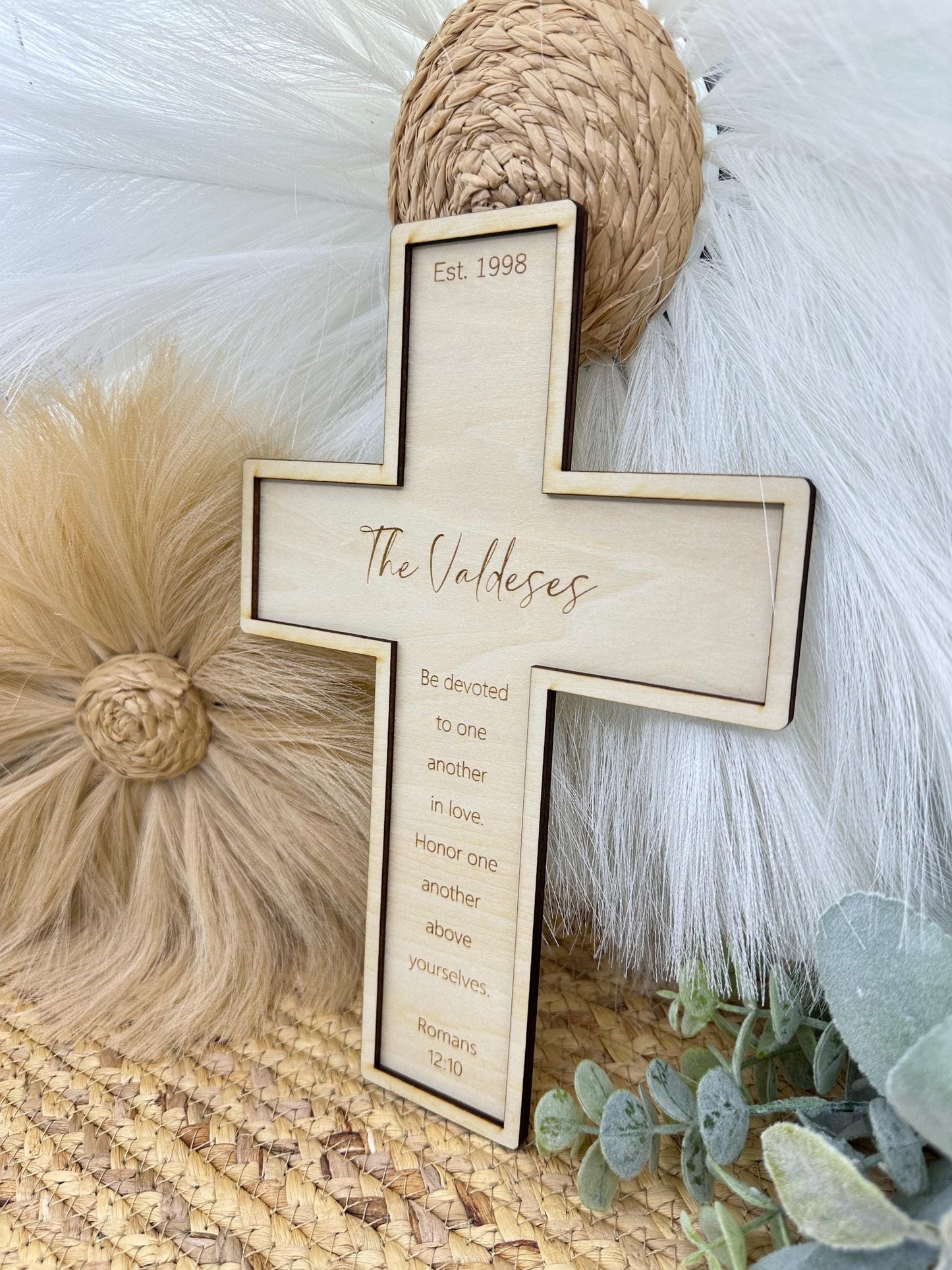 Wedding Cross | Personalized Wedding Gift | Personalized Cross | Wedding Shower Gift | Wood Cross | Anniversary Gift | Housewarming Gift