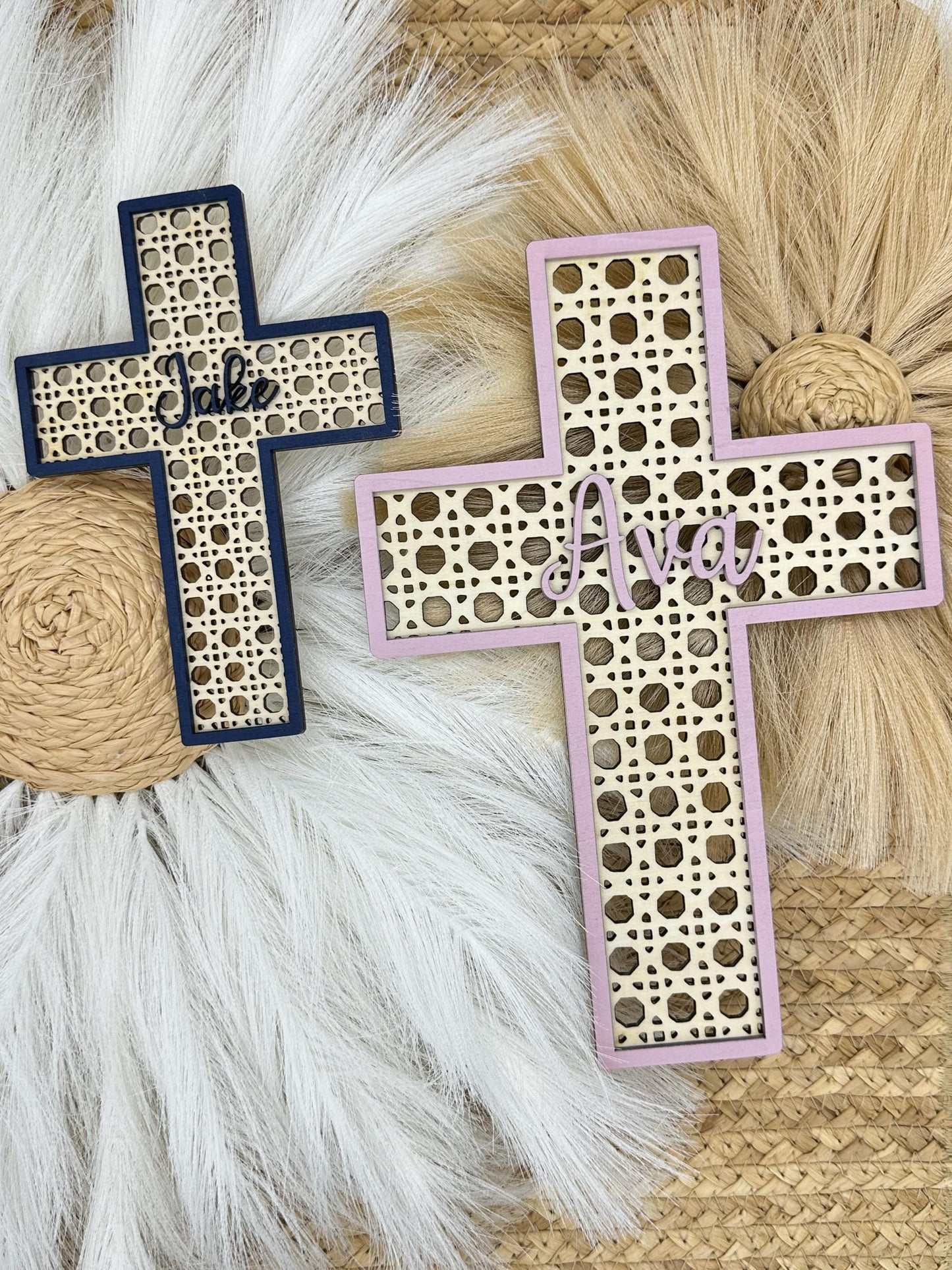 Personalized Rattan Cross