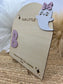 Personalized Halloween Footprint Art Sign: Baby's First Halloween Keepsake