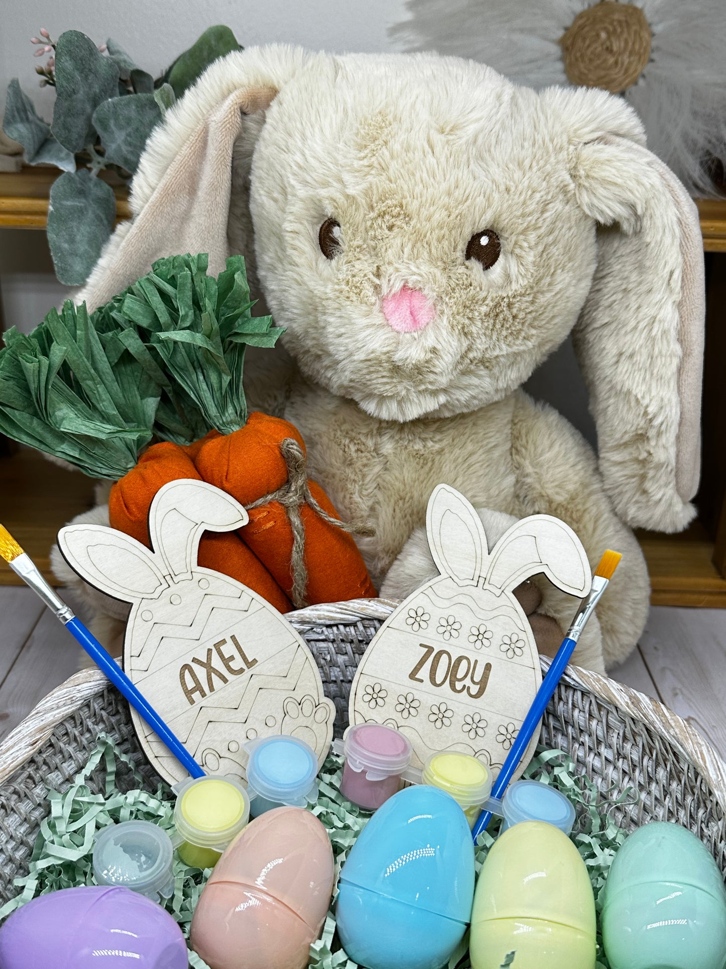 DIY Personalized Egg Painting Kit for Kids | Easter Craft Kit | Custom Name Easter Activity | Christian Easter Gift for Children