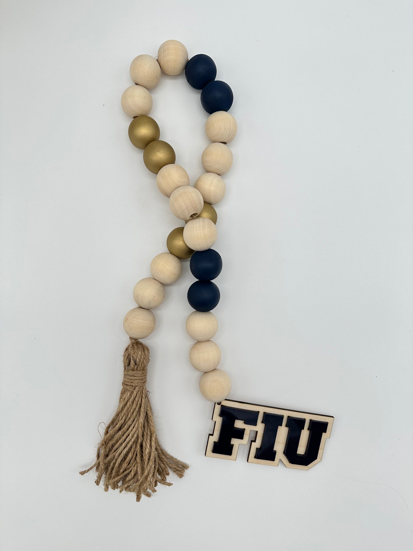 College Spirit Wood Bead Garland