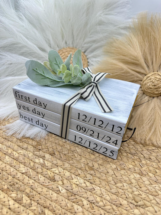 Love Story Bible Book Stack: Wedding Keepsake, Farmhouse Decor