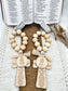 Our Mother Mary Wood Bead Rosary