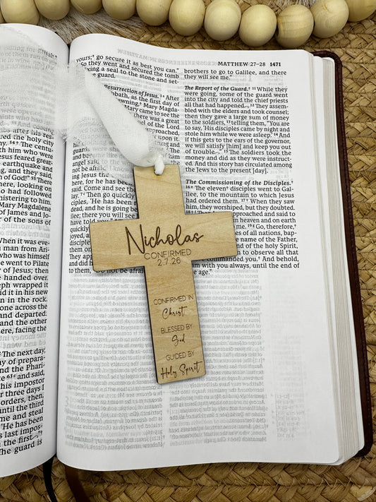 Personalized Wood Cross Favor