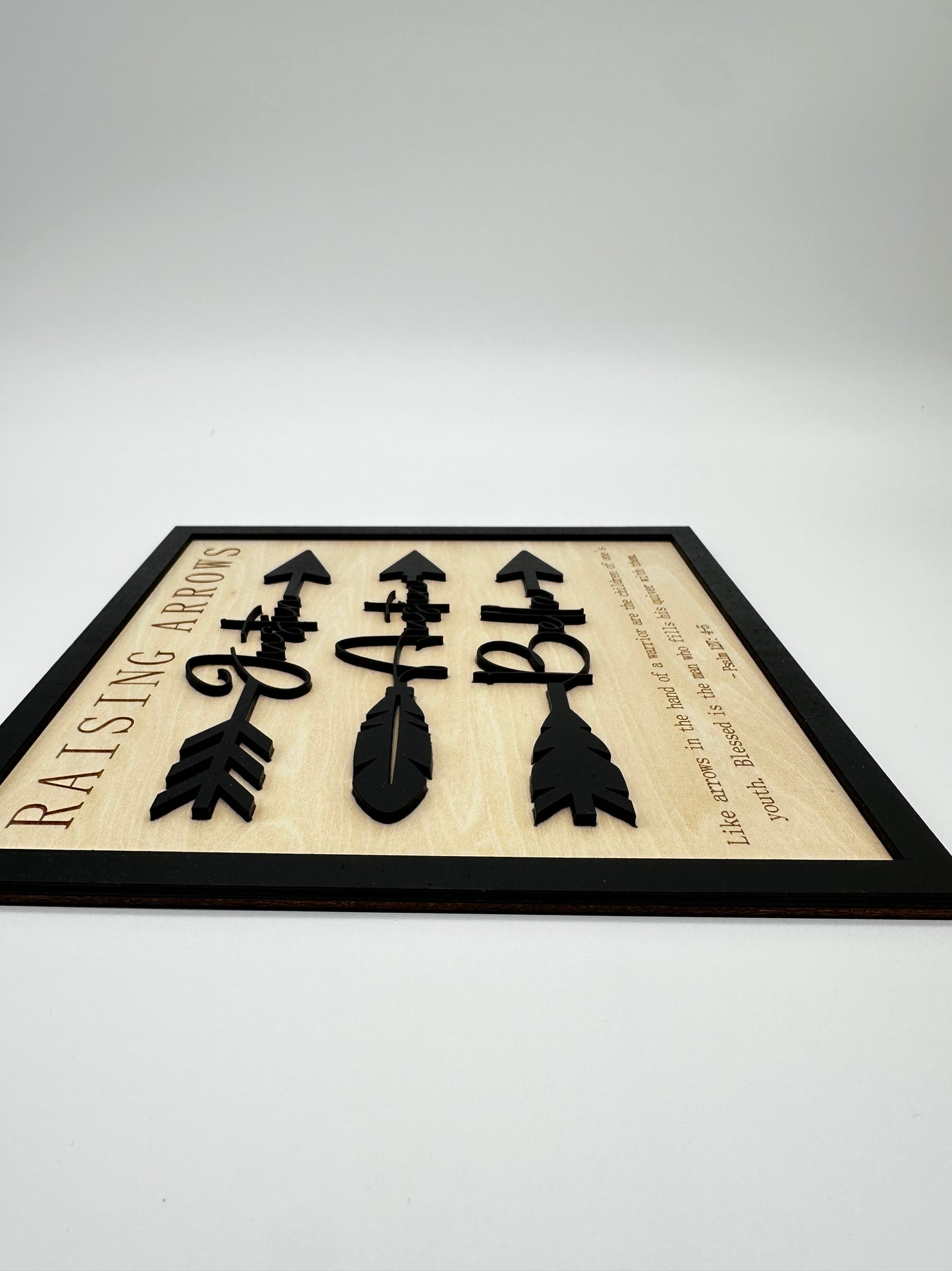 Raising Arrows Personalized Wood Sign