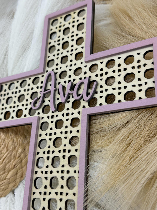 Personalized Rattan Cross
