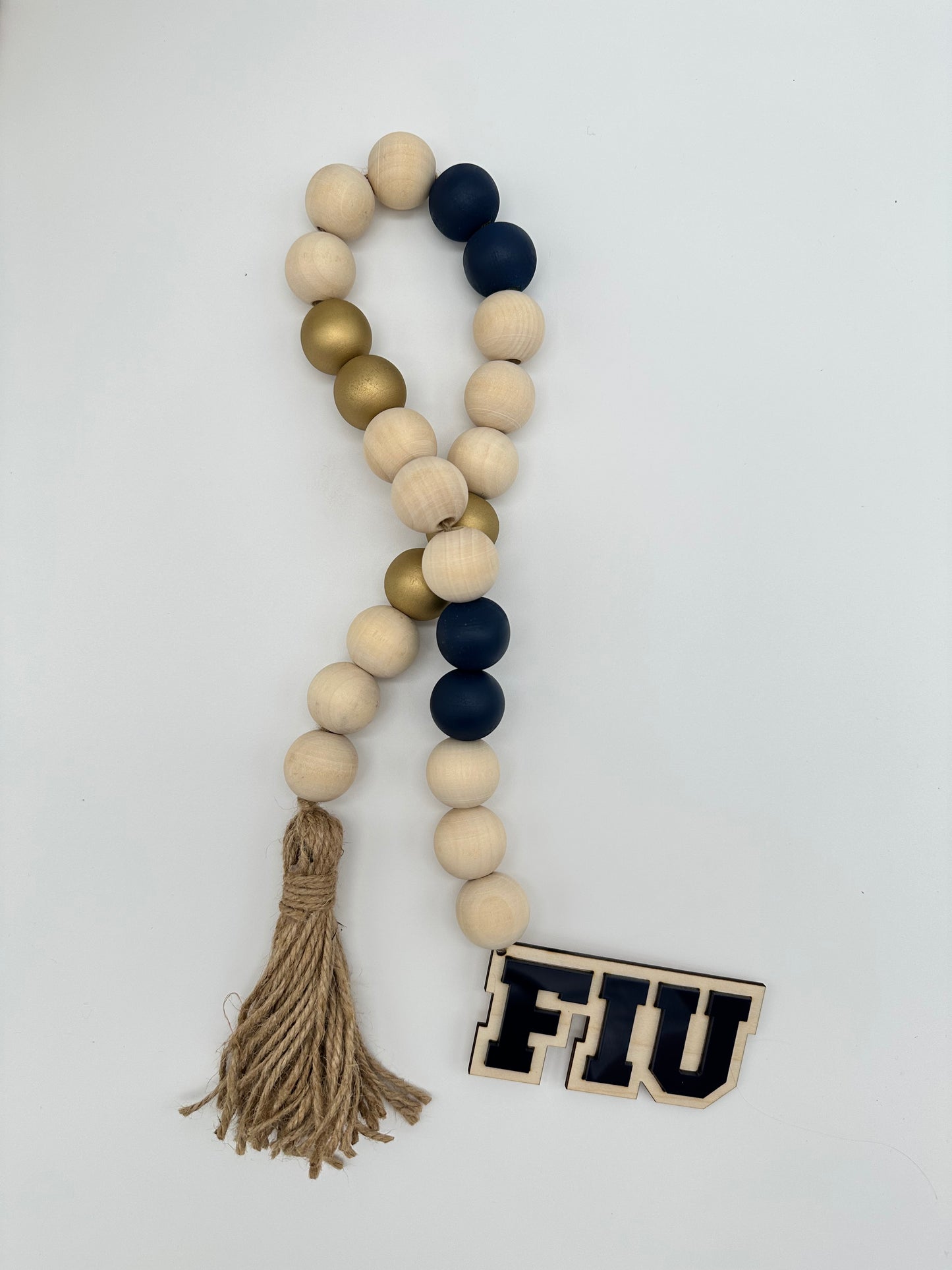 College Spirit Wood Bead Garland