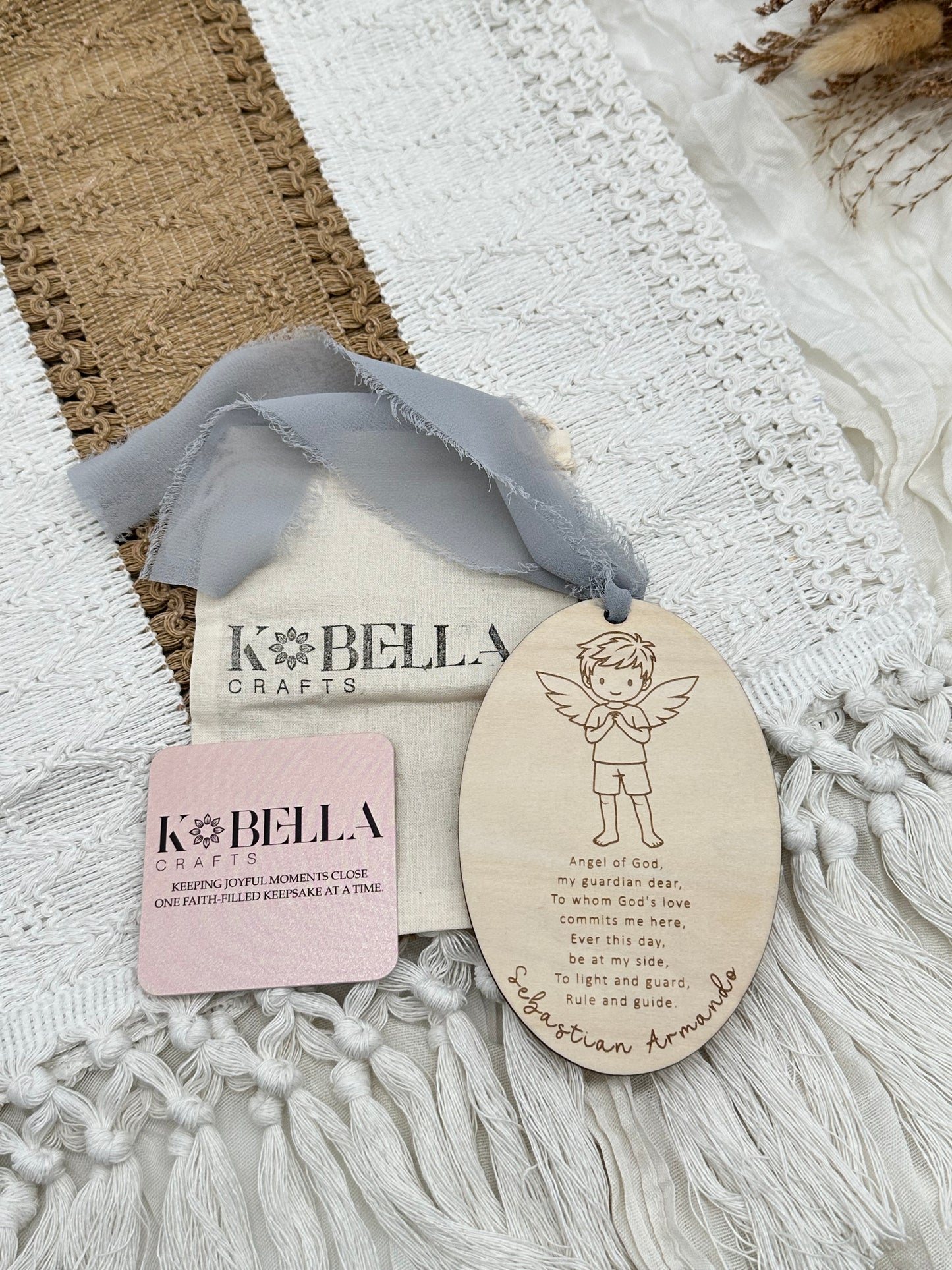 Personalized Guardian Angel Charm