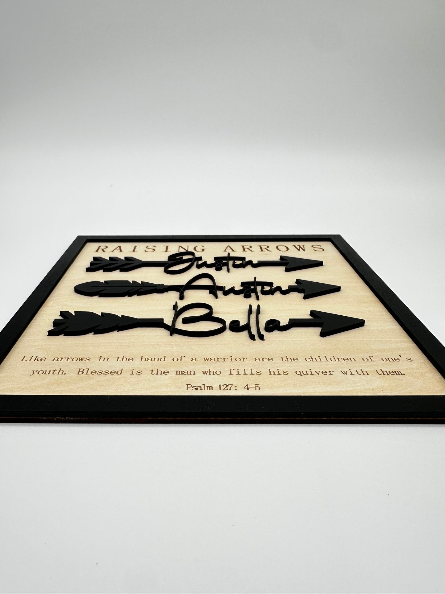 Raising Arrows Personalized Wood Sign