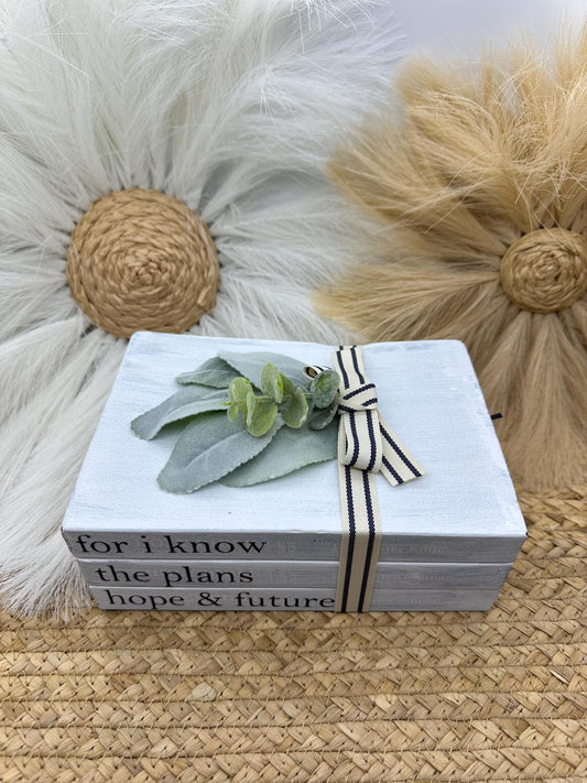 Jeremiah 29:11 Bible Stacks | Custom Books | Decorating Books | Book Stacks | Decorative Book Set | Farmhouse Books | Farmhouse Decor