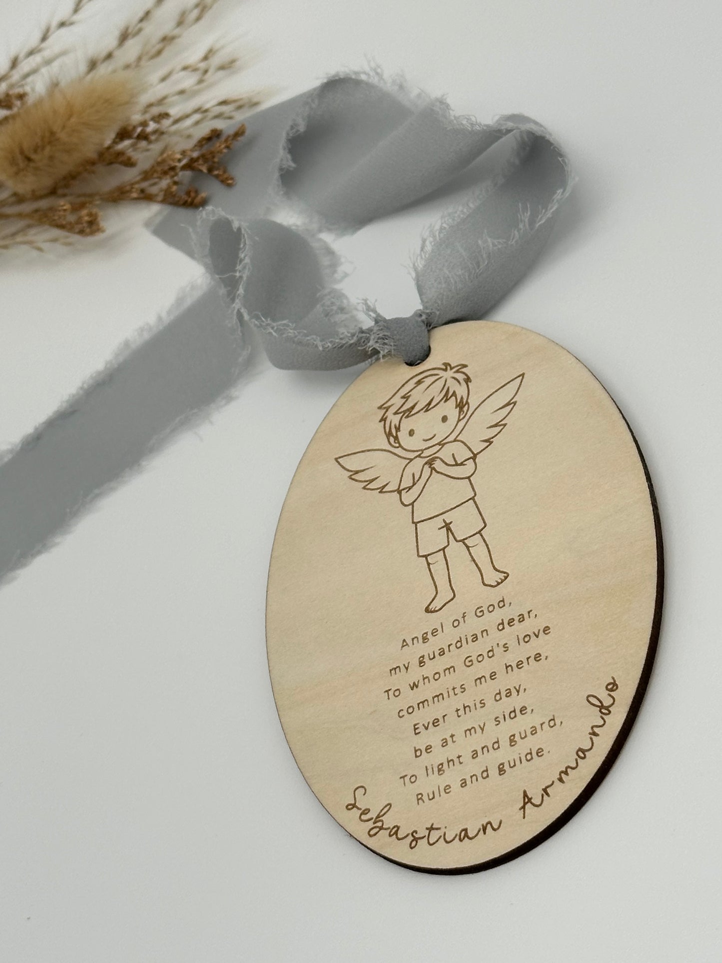 Personalized Guardian Angel Charm