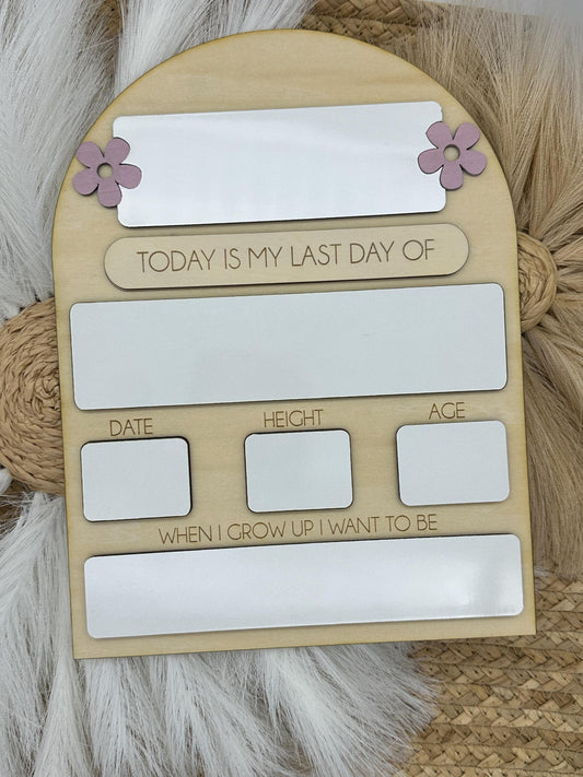 Personalized Back to School Sign: First & Last Day Keepsake