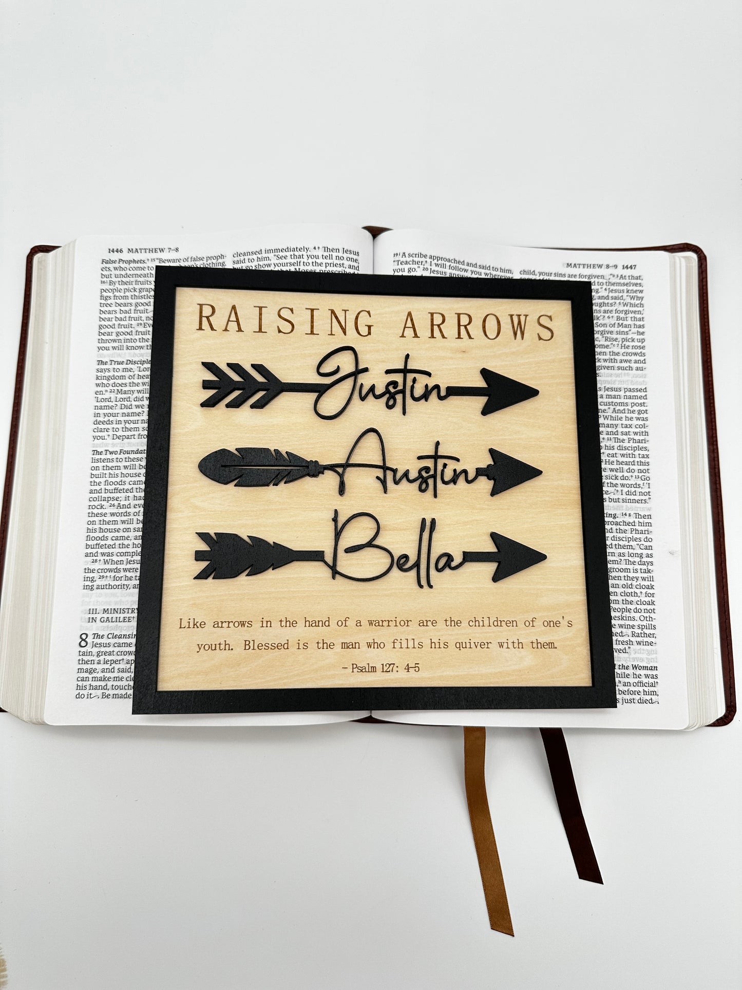 Raising Arrows Personalized Wood Sign