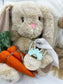 Personalized Easter Bunny Basket Tag with Name, Boy Bunny Tag with Baseball Cap, Custom Easter Basket Name Tag, Wooden Bunny Tag for Kids Easter Gift