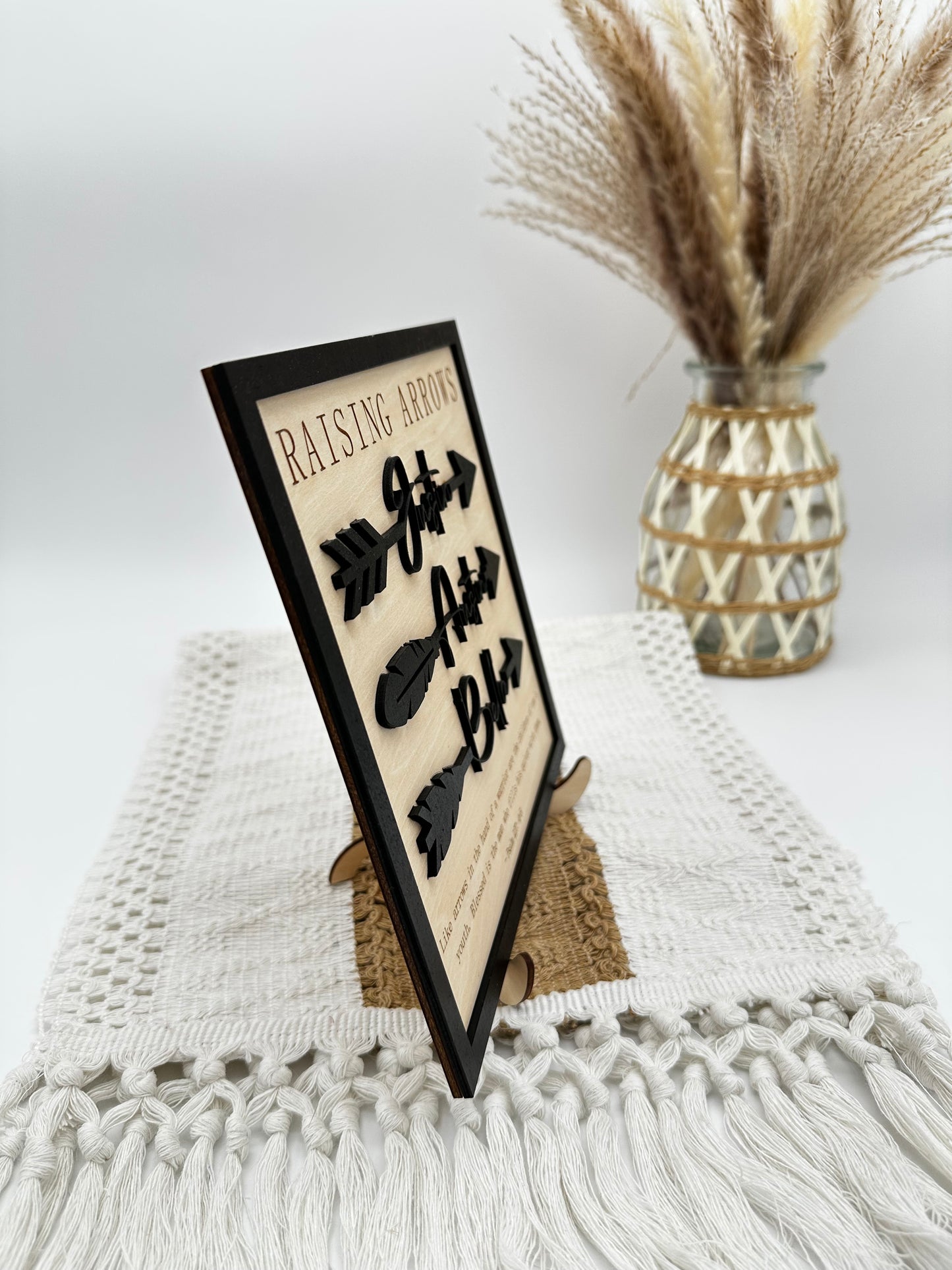 Raising Arrows Personalized Wood Sign