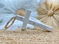 Rustic White Cross to honor strength and gratitude.