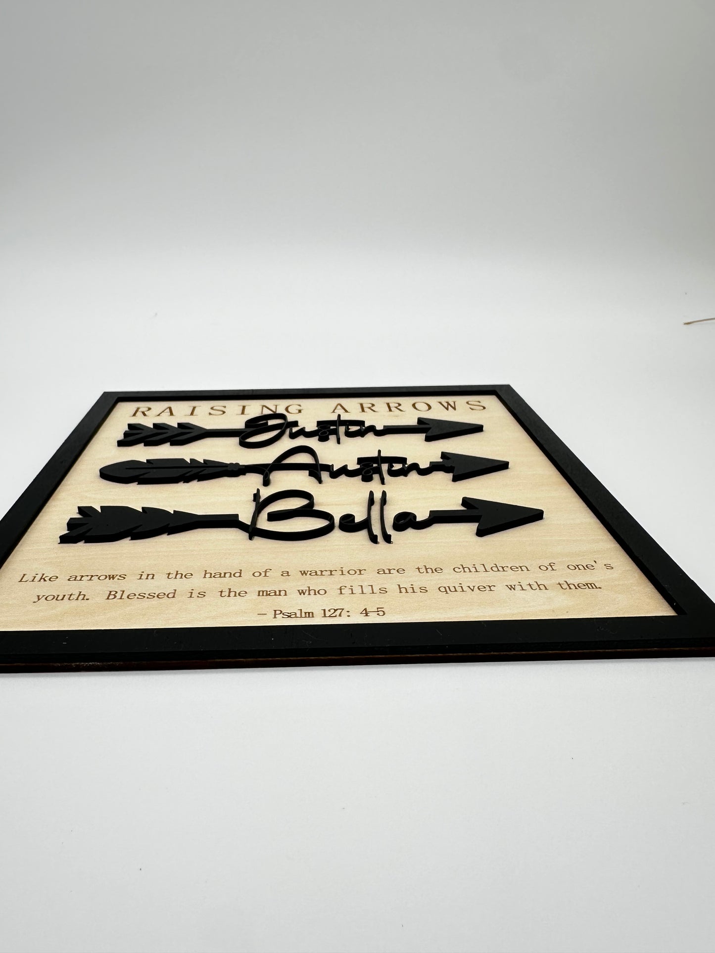 Raising Arrows Personalized Wood Sign