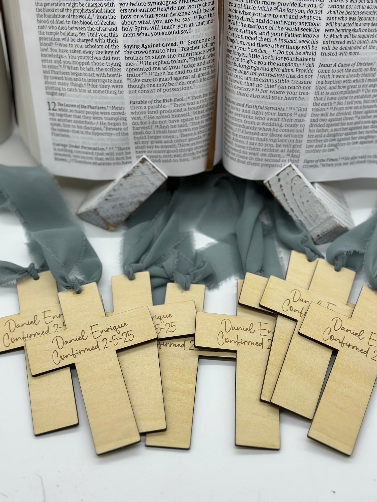 Personalized Wood Cross Favor