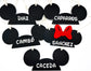 Personalized Mickey & Minnie Stroller Sign