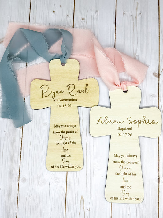 Personalized Sacrament Cross Ornament