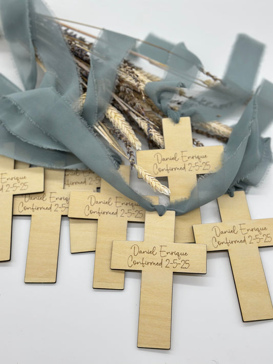 Personalized Wood Cross Favor