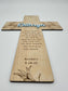 Personalized Olive Branch Cross Keepsake