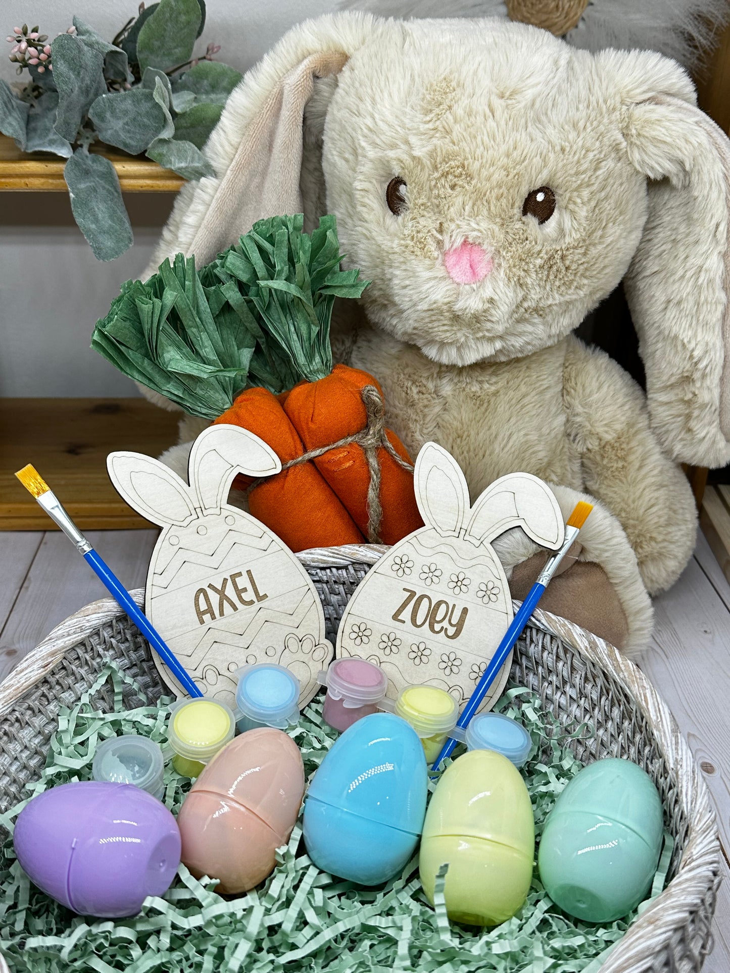 DIY Personalized Egg Painting Kit for Kids | Easter Craft Kit | Custom Name Easter Activity | Christian Easter Gift for Children