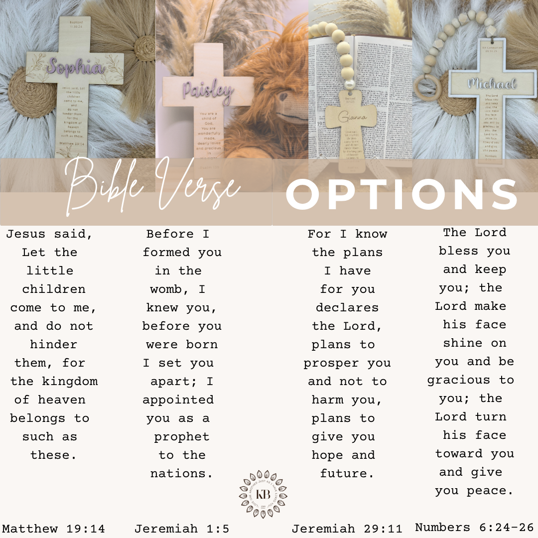 Personalized Olive Branch Cross Keepsake