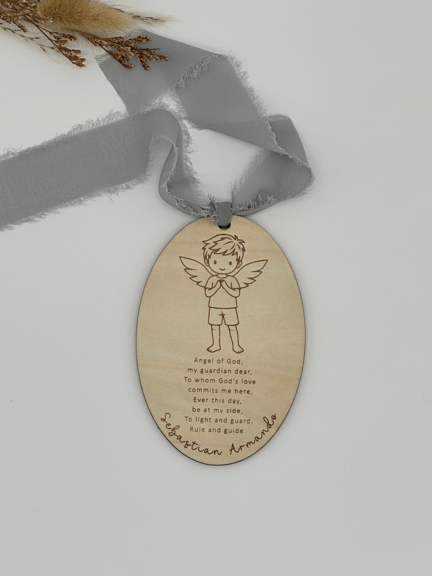 Personalized Guardian Angel Charm