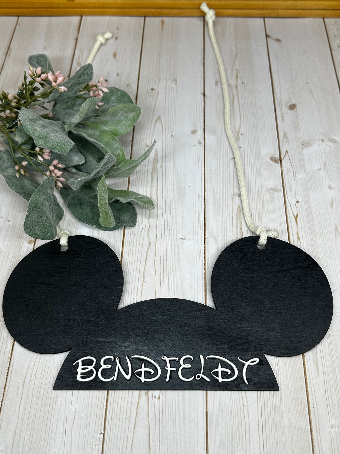 Personalized Mickey & Minnie Stroller Sign